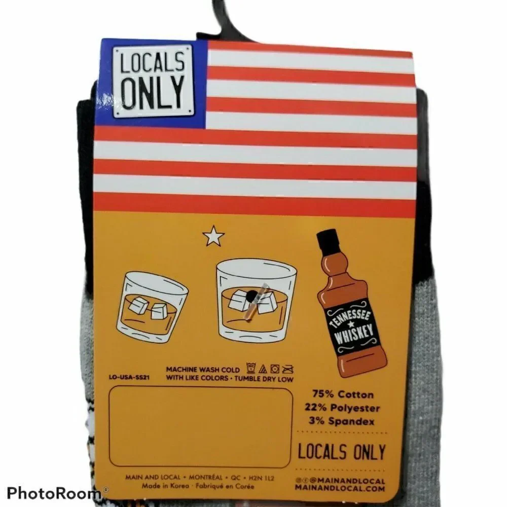 Locals Only Crew Socks Tennessee Whiskey Business‎